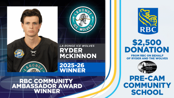 Ice Wolves’ McKinnon named 2026 SJHL RBC Community Ambassador